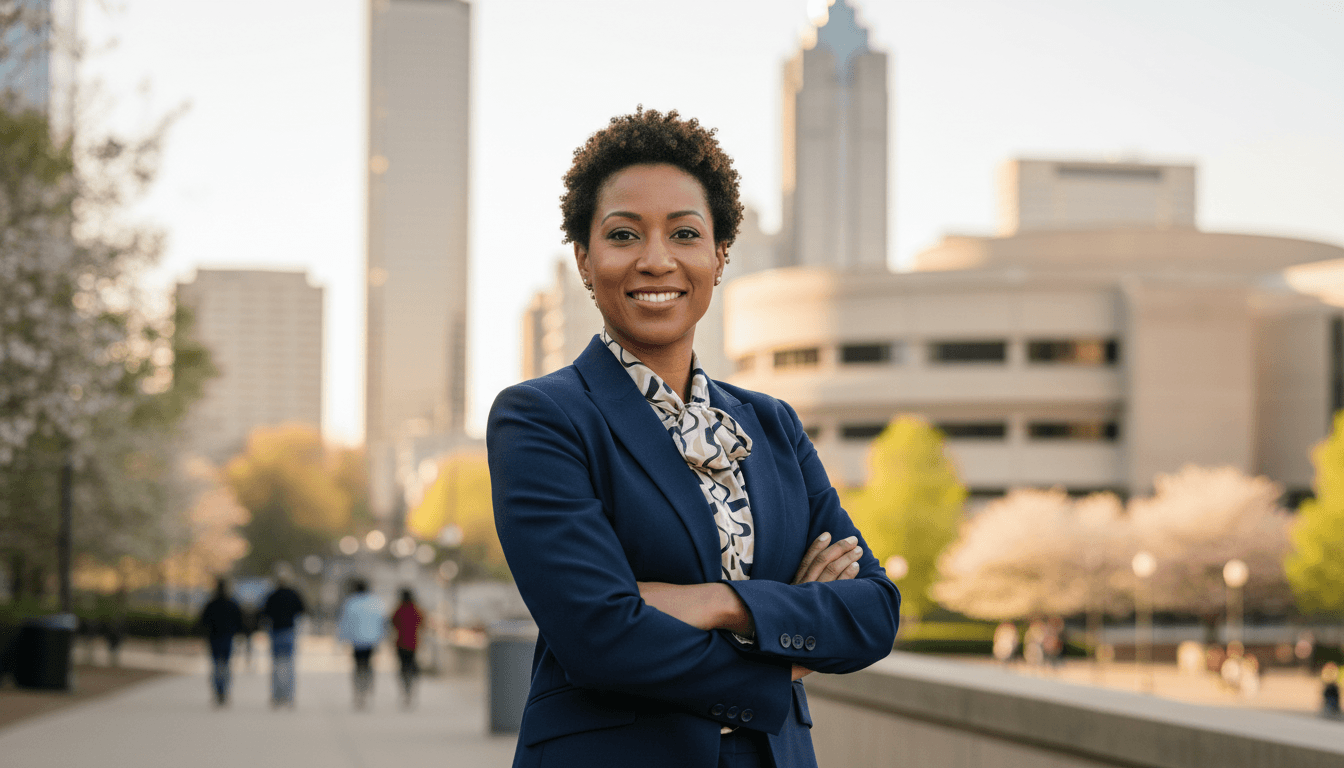Professional headshot example showcasing Midtown neighborhood style in Atlanta