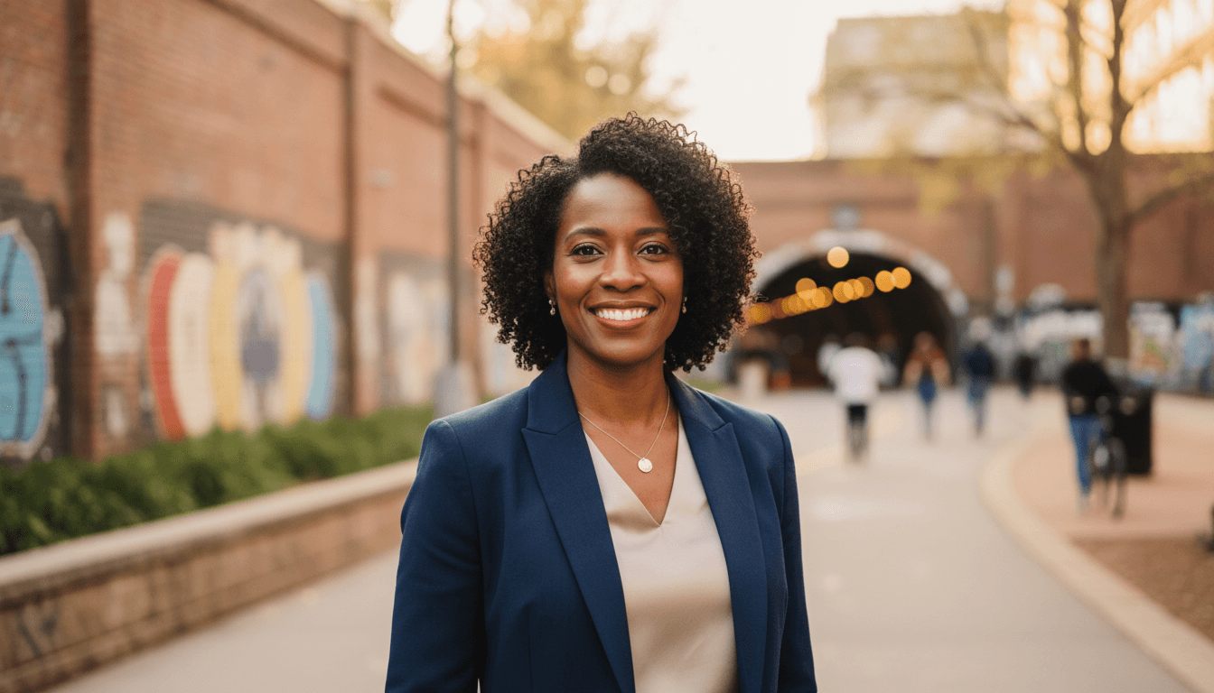 Professional headshot example showcasing Old Fourth Ward neighborhood style in Atlanta