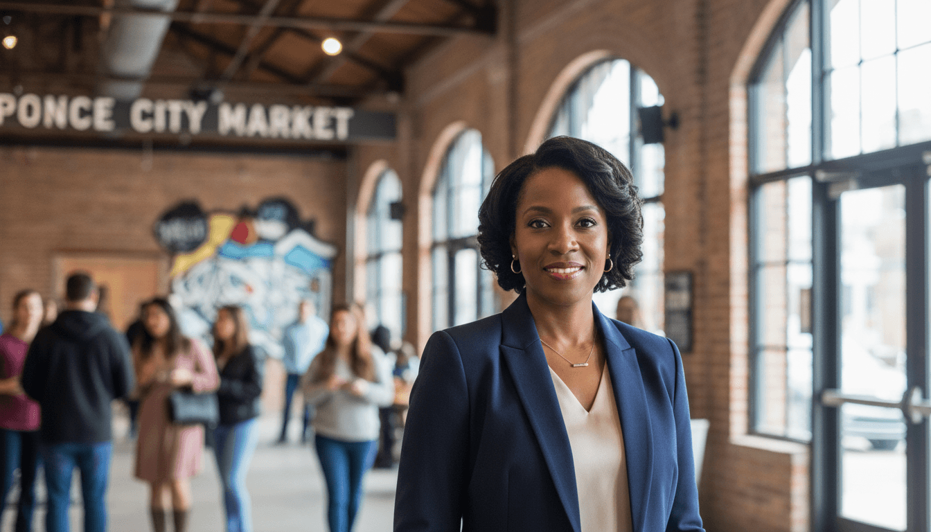Professional headshot example showcasing Ponce City Market neighborhood style in Atlanta