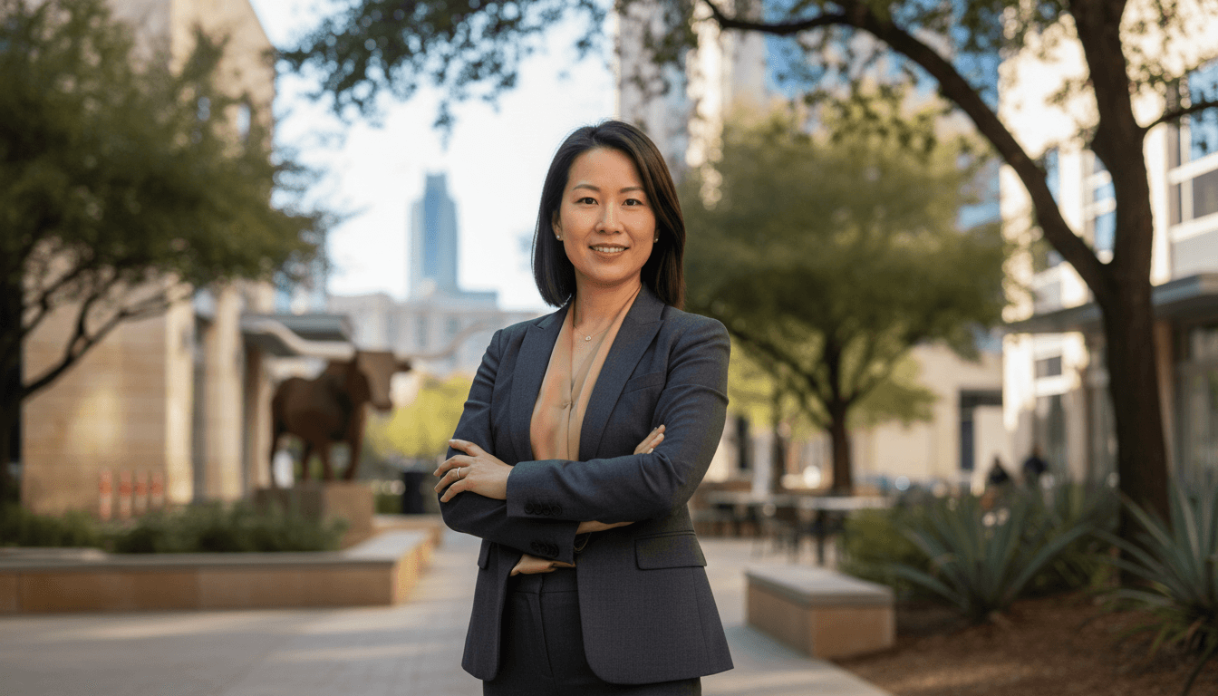 Professional headshot example showcasing Domain neighborhood style in Austin