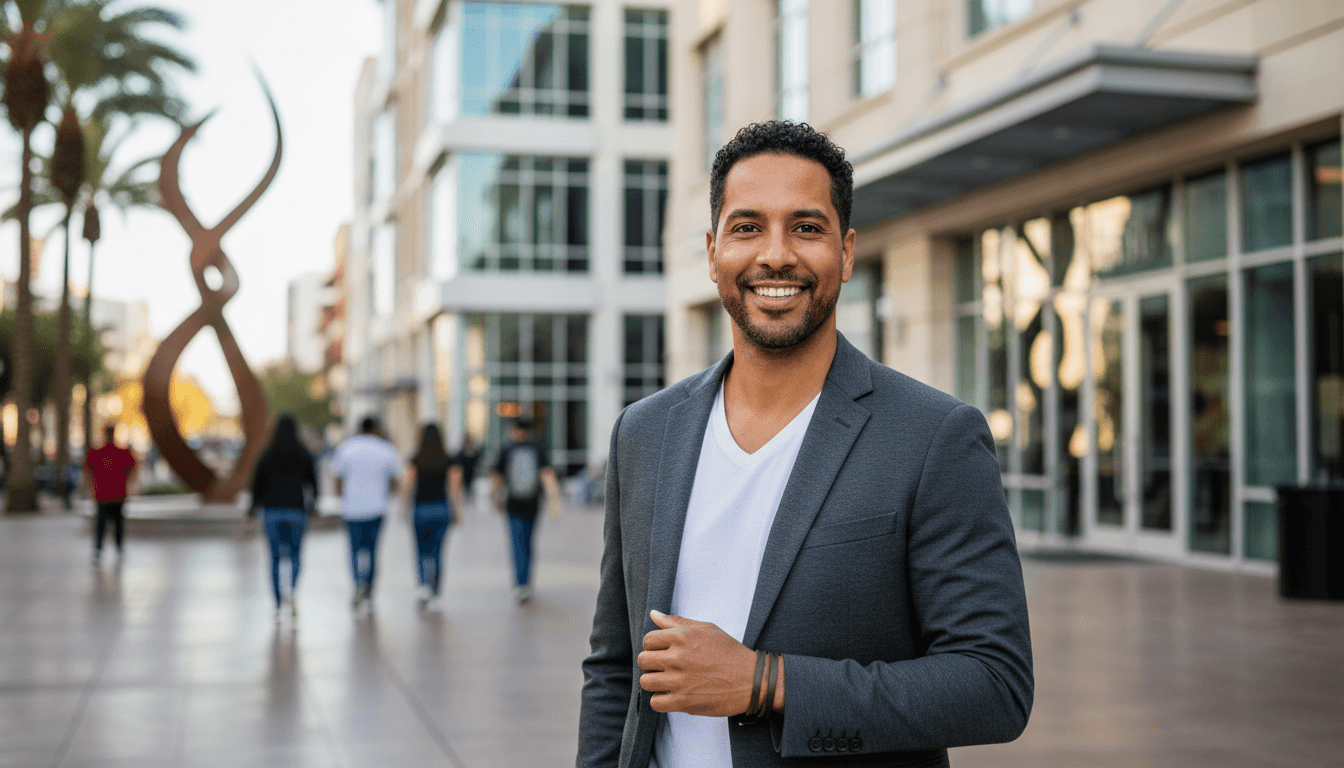business headshot example showcasing Domain neighborhood style in Austin