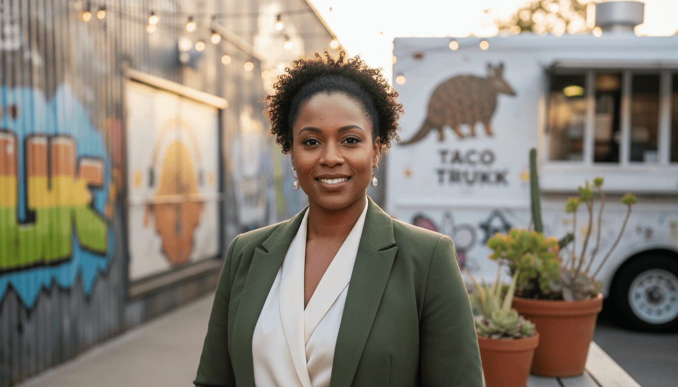 corporate portrait example showcasing East Austin neighborhood style in Austin