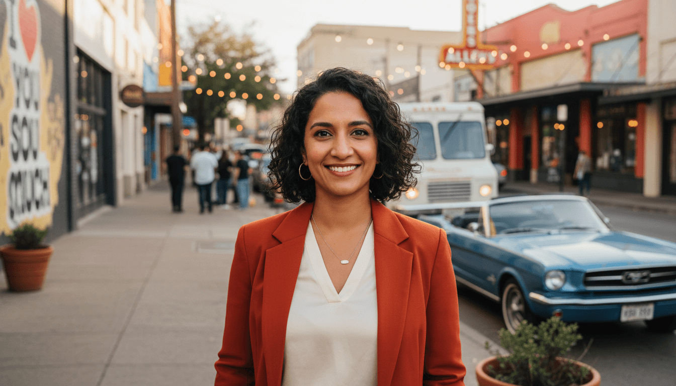 corporate portrait example showcasing South Congress neighborhood style in Austin