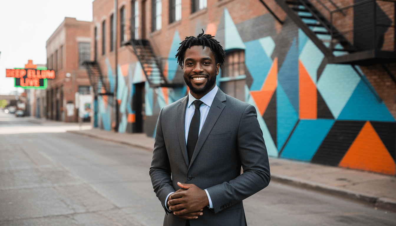 executive headshot example showcasing Deep Ellum neighborhood style in Dallas