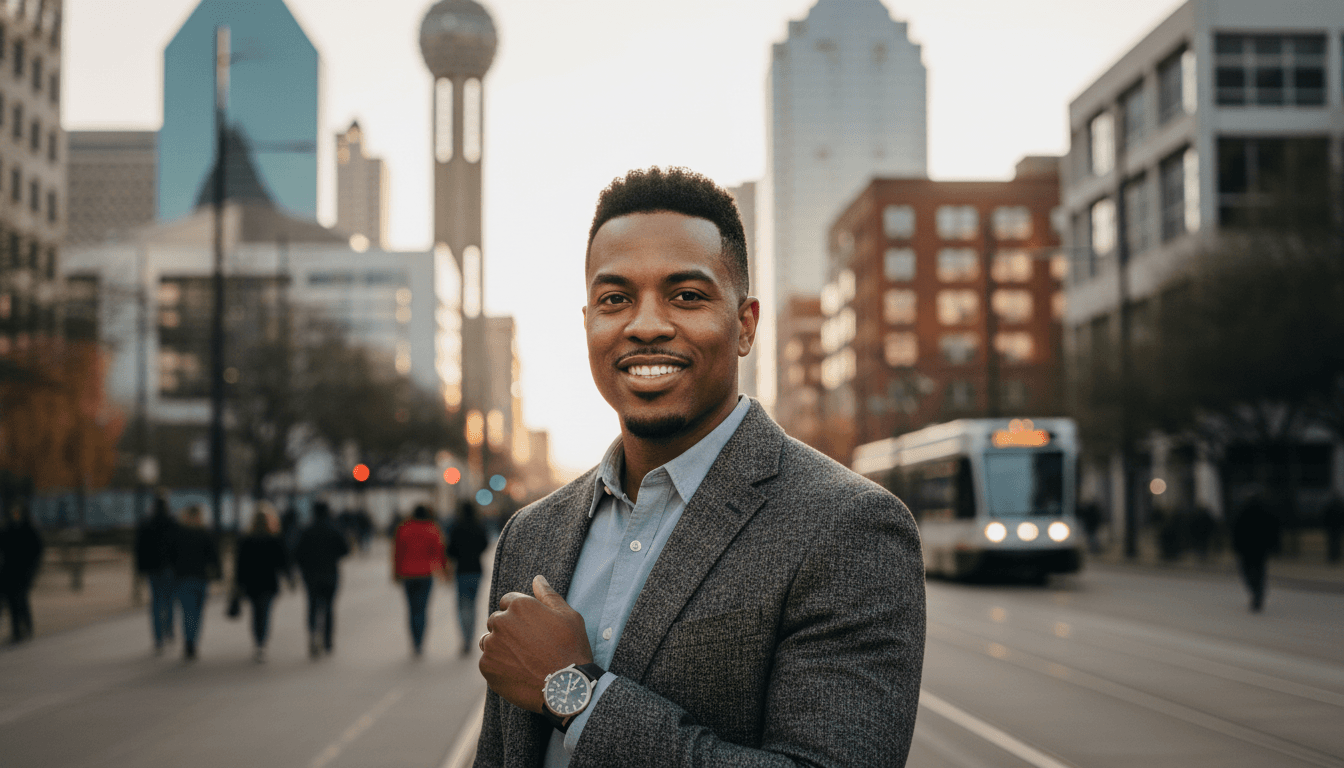business headshot example showcasing Downtown Dallas neighborhood style in Dallas