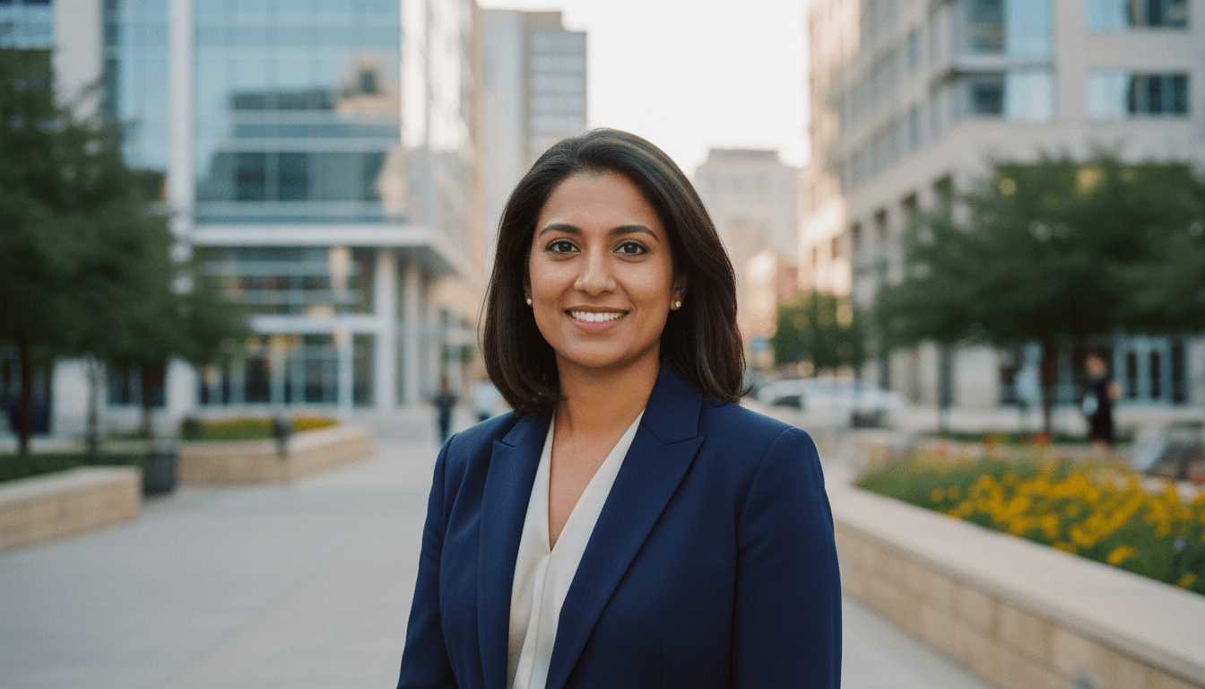 Professional headshot example showcasing Plano neighborhood style in Dallas