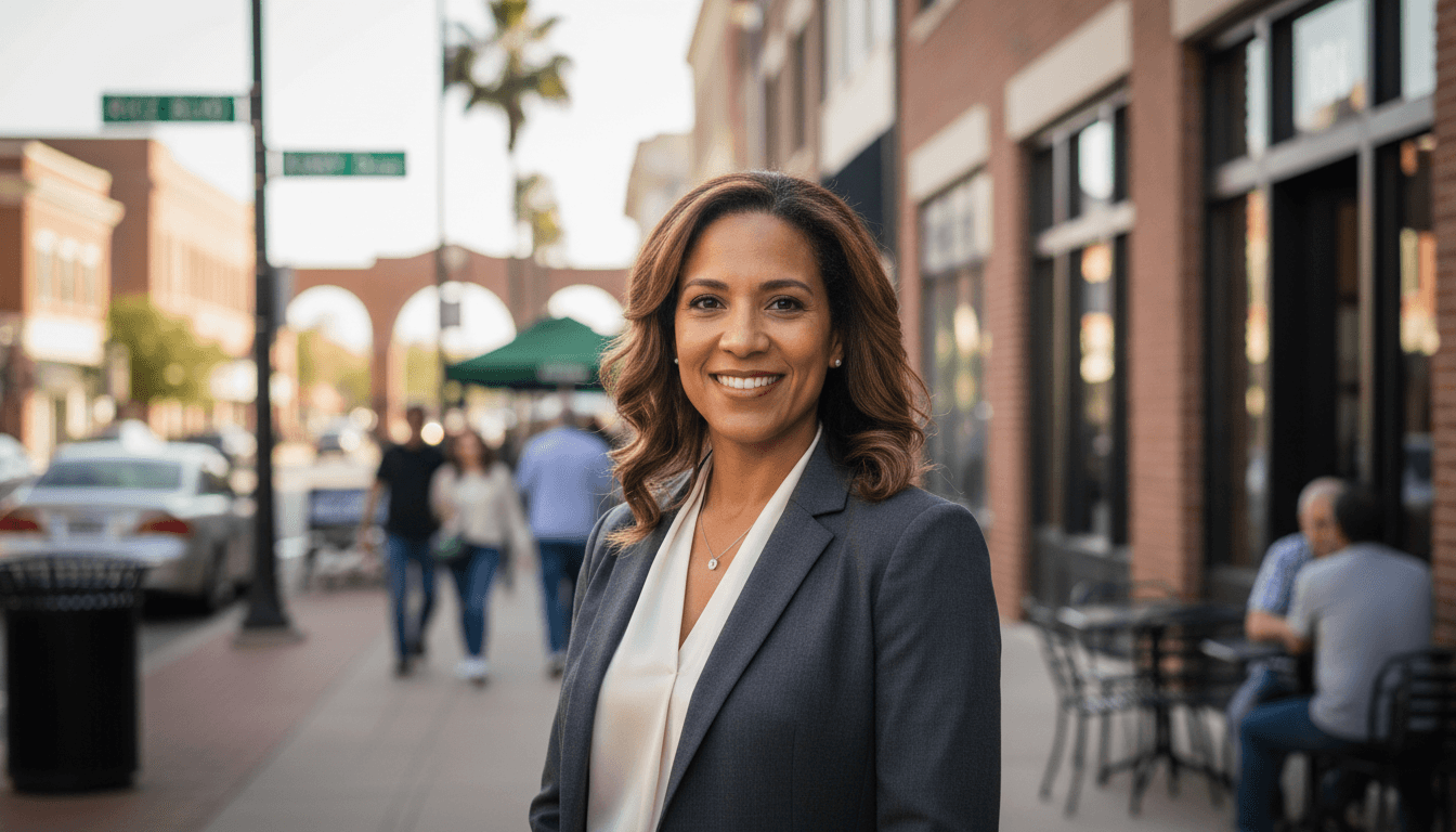 Professional headshot example showcasing Rice Village neighborhood style in Houston