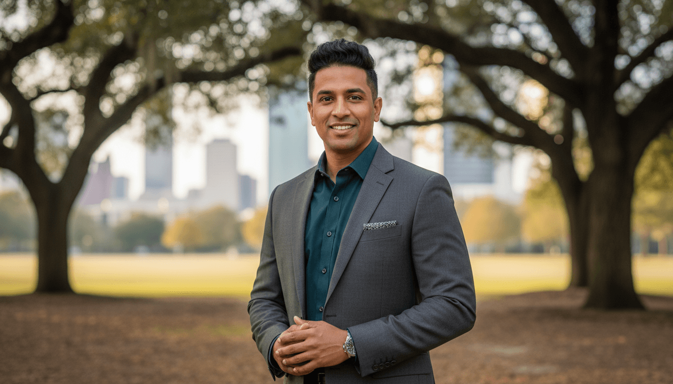business headshot example showcasing River Oaks neighborhood style in Houston