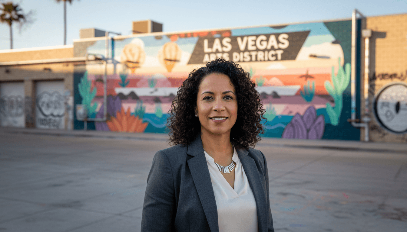 Professional headshot example showcasing Arts District neighborhood style in Las Vegas