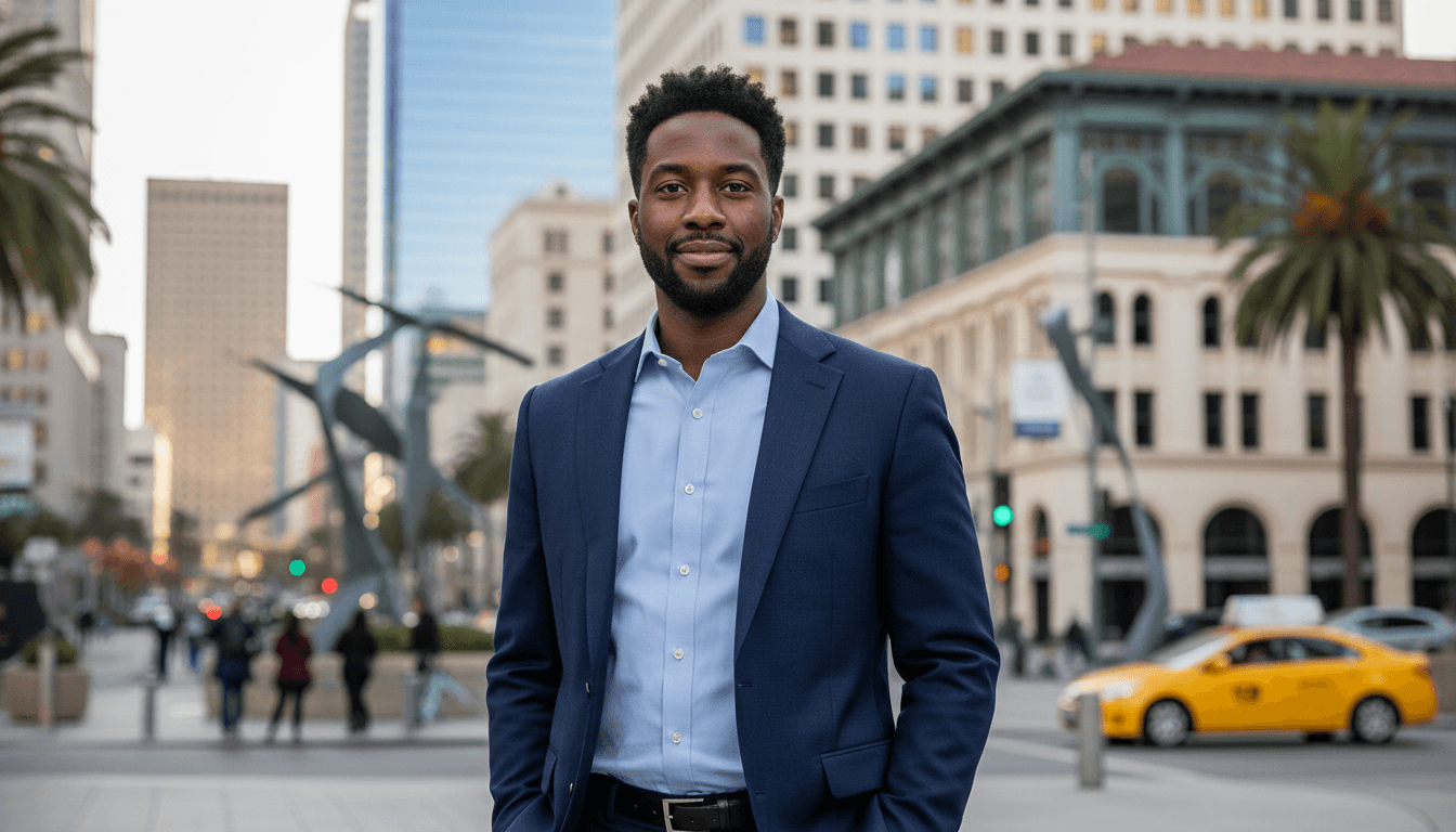 executive headshot example showcasing Downtown LA neighborhood style in Los Angeles
