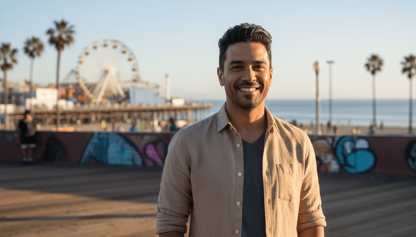 business headshot example showcasing Santa Monica neighborhood style in Los Angeles