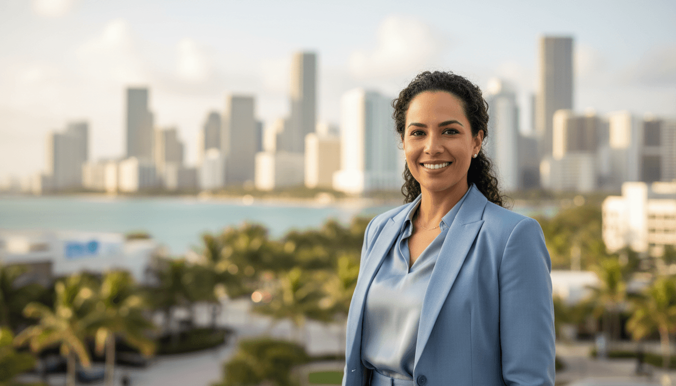 Professional headshot example showcasing Brickell neighborhood style in Miami Beach