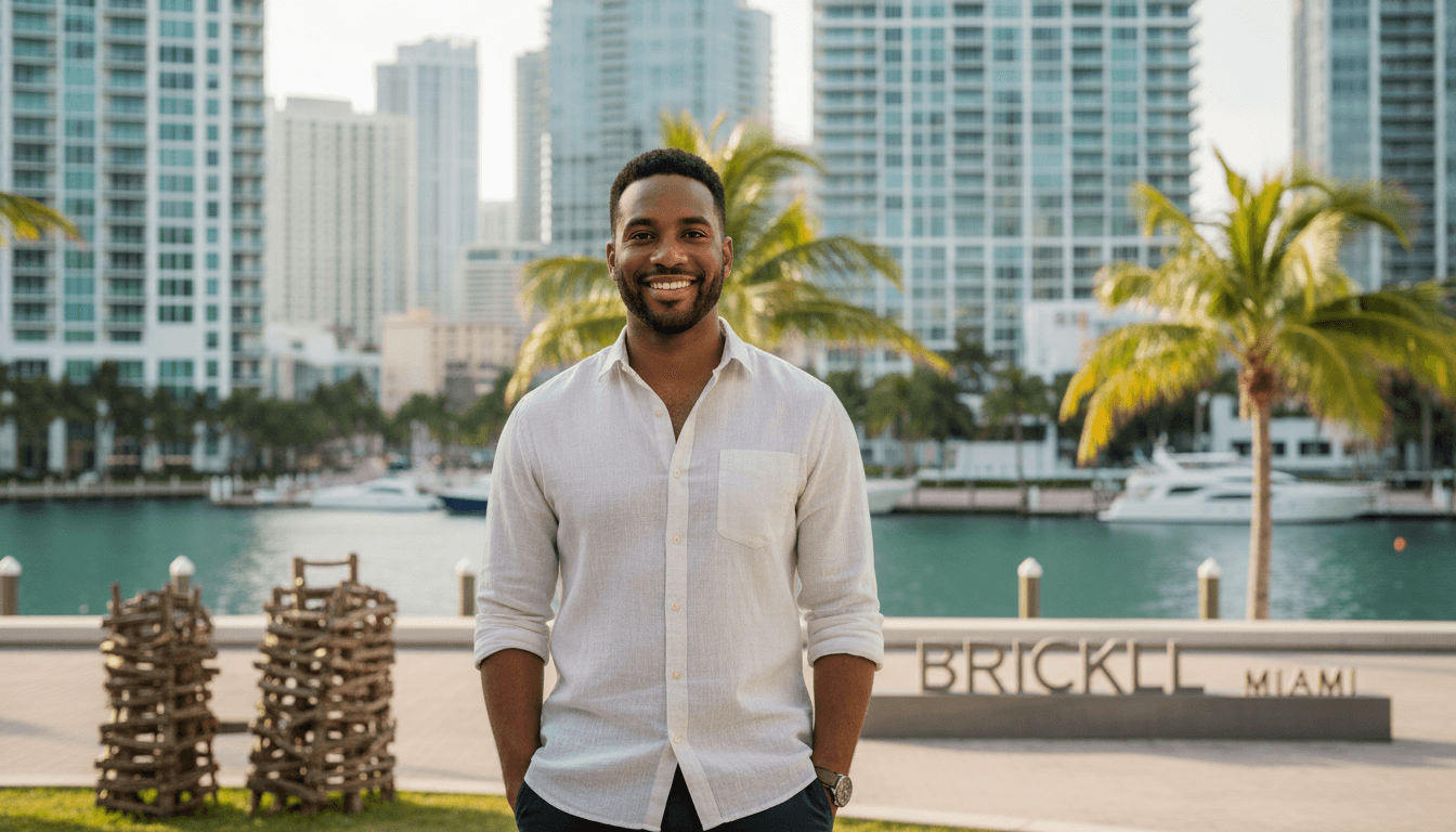 business headshot example showcasing Brickell neighborhood style in Miami Beach
