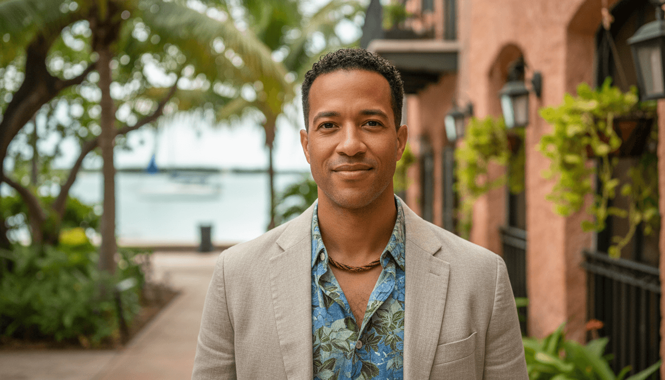 business headshot example showcasing Coconut Grove neighborhood style in Miami Beach