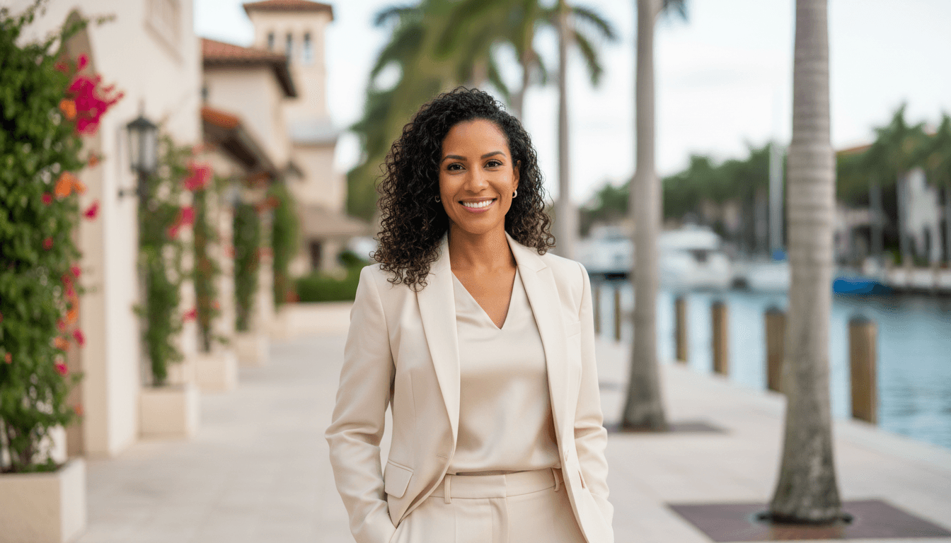 Professional headshot example showcasing Coral Gables neighborhood style in Miami Beach