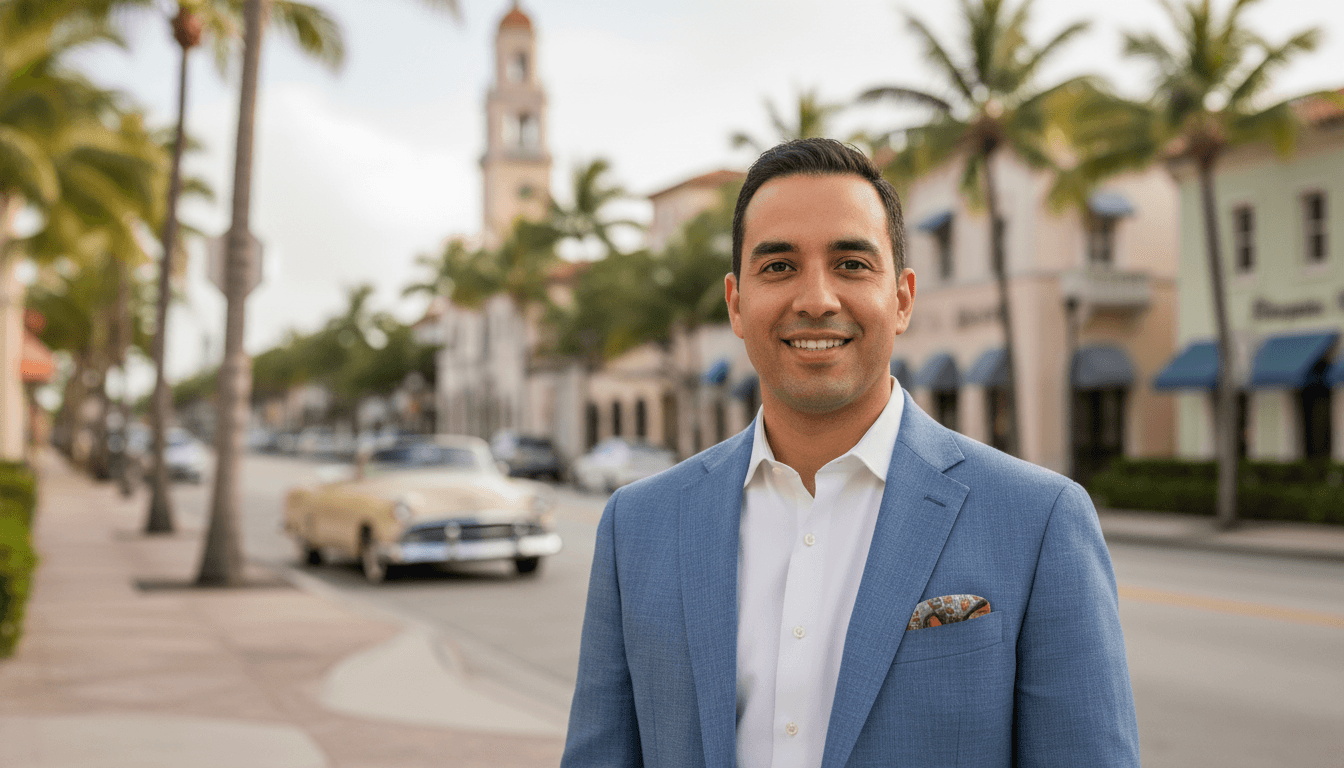 executive headshot example showcasing Coral Gables neighborhood style in Miami Beach