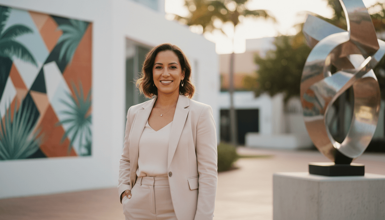 Professional headshot example showcasing Design District neighborhood style in Miami Beach