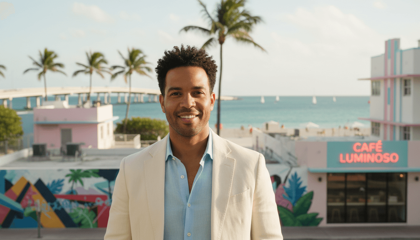 business headshot example showcasing Downtown Miami neighborhood style in Miami Beach