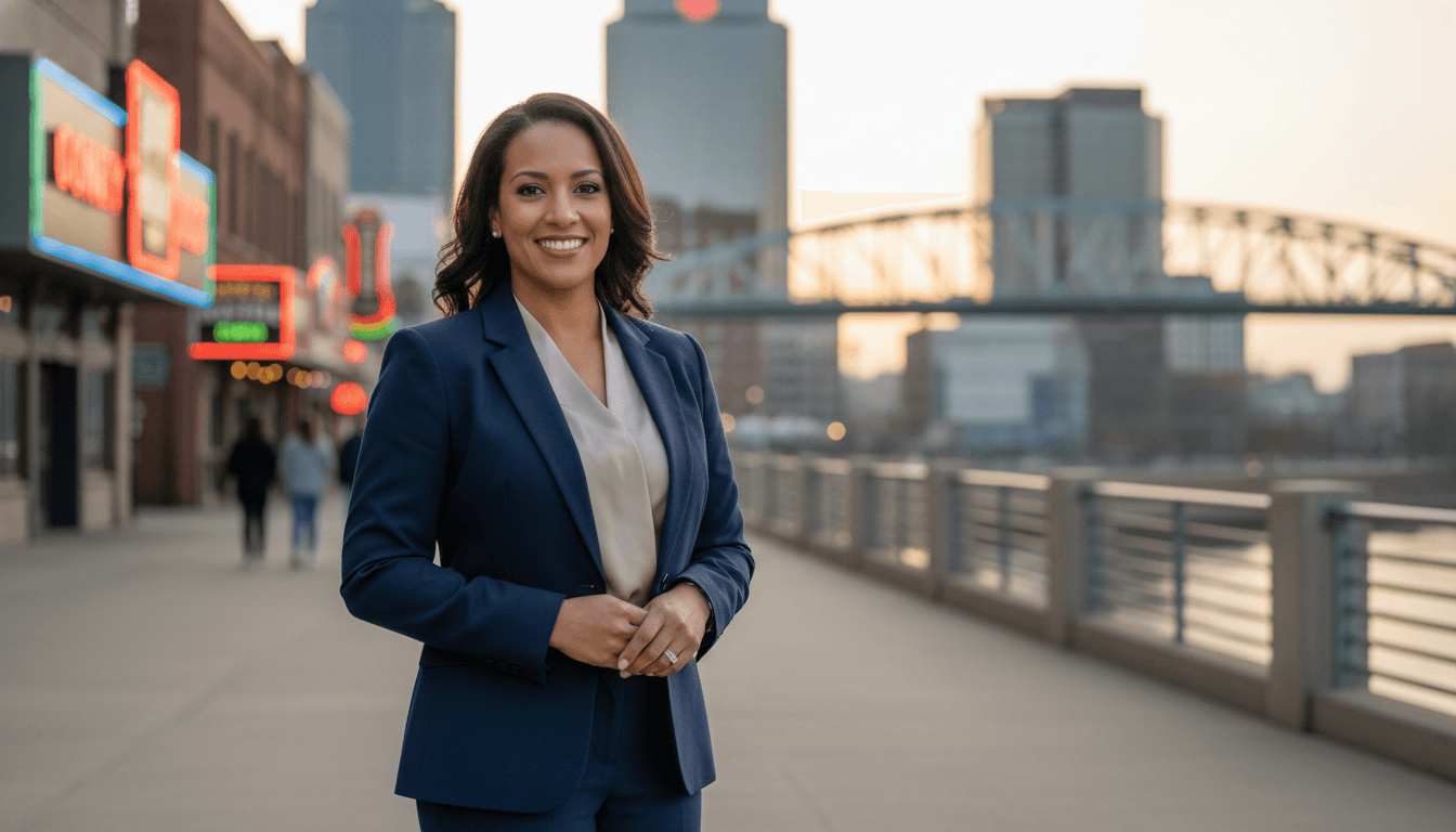 Professional headshot example showcasing Downtown Nashville neighborhood style in Nashville