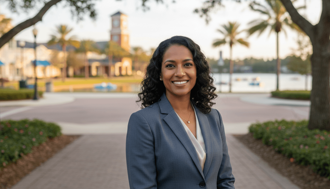 Professional headshot example showcasing Baldwin Park neighborhood style in Orlando