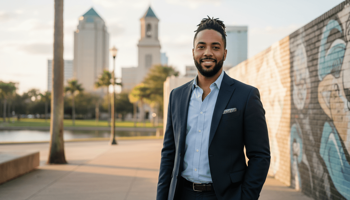 business headshot example showcasing Downtown Orlando neighborhood style in Orlando