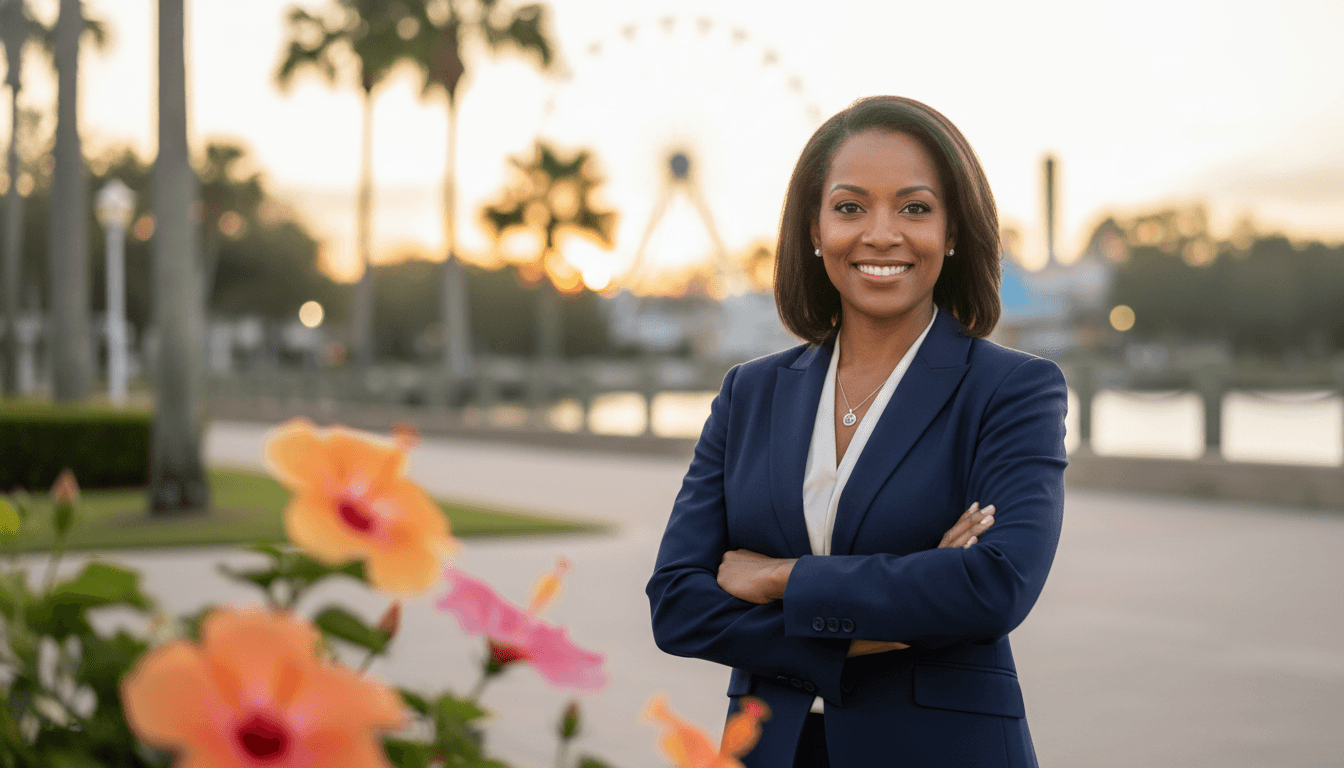 Professional headshot example showcasing Kissimmee neighborhood style in Orlando