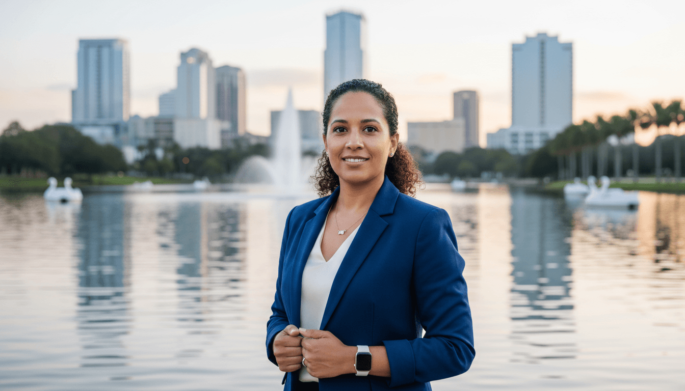 corporate portrait example showcasing Lake Eola neighborhood style in Orlando