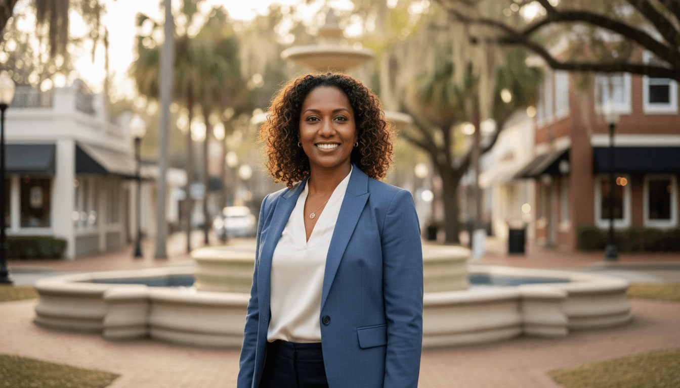 Professional headshot example showcasing Thornton Park neighborhood style in Orlando
