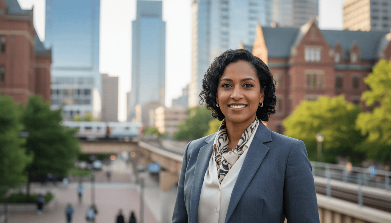 Professional headshot example showcasing University City neighborhood style in Philadelphia