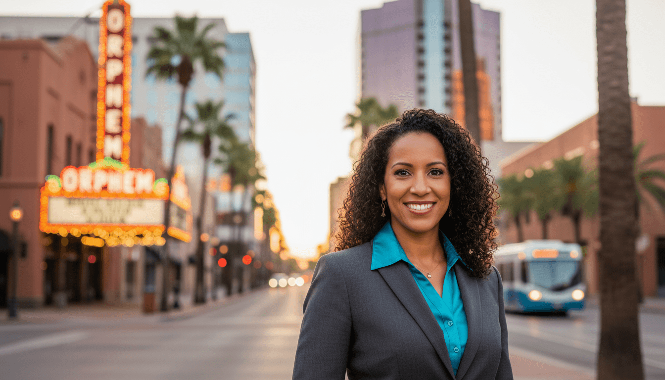 Professional headshot example showcasing Downtown Phoenix neighborhood style in Phoenix