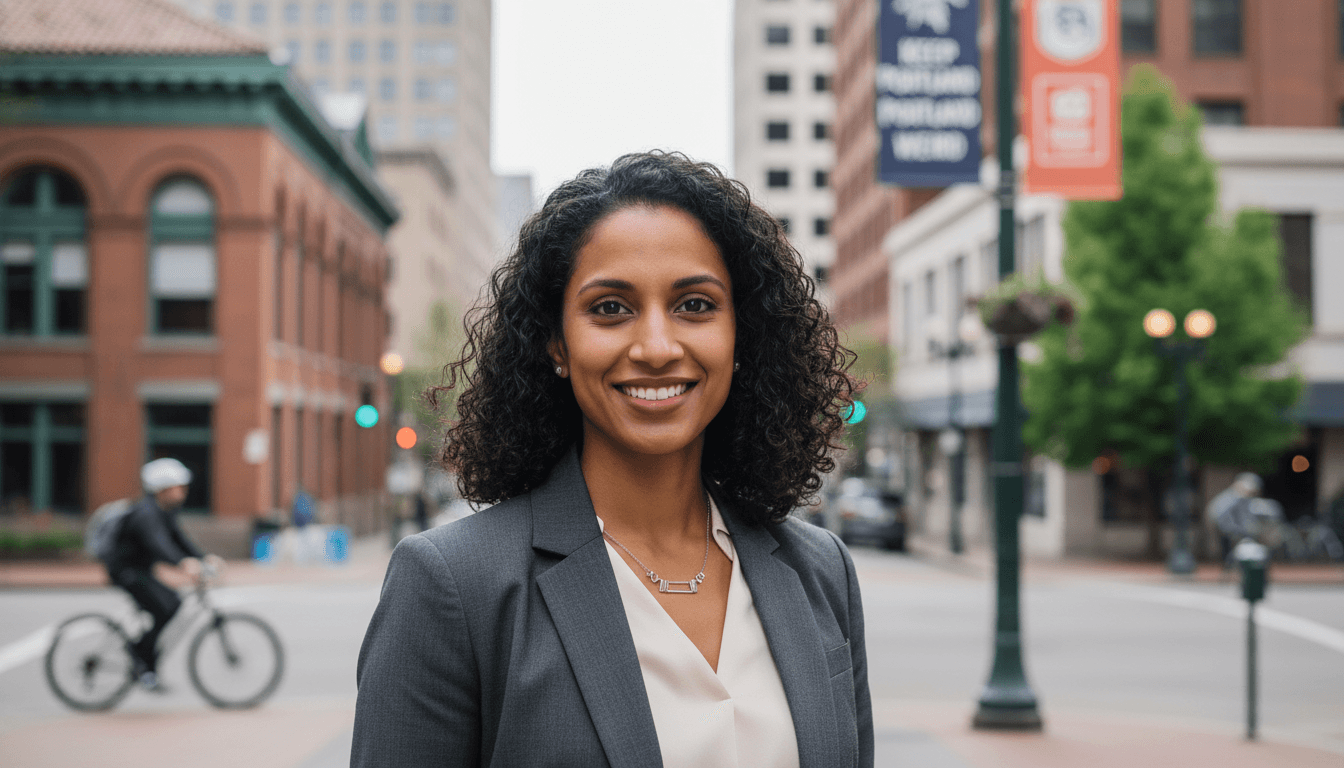 Professional headshot example showcasing Downtown Portland neighborhood style in Portland