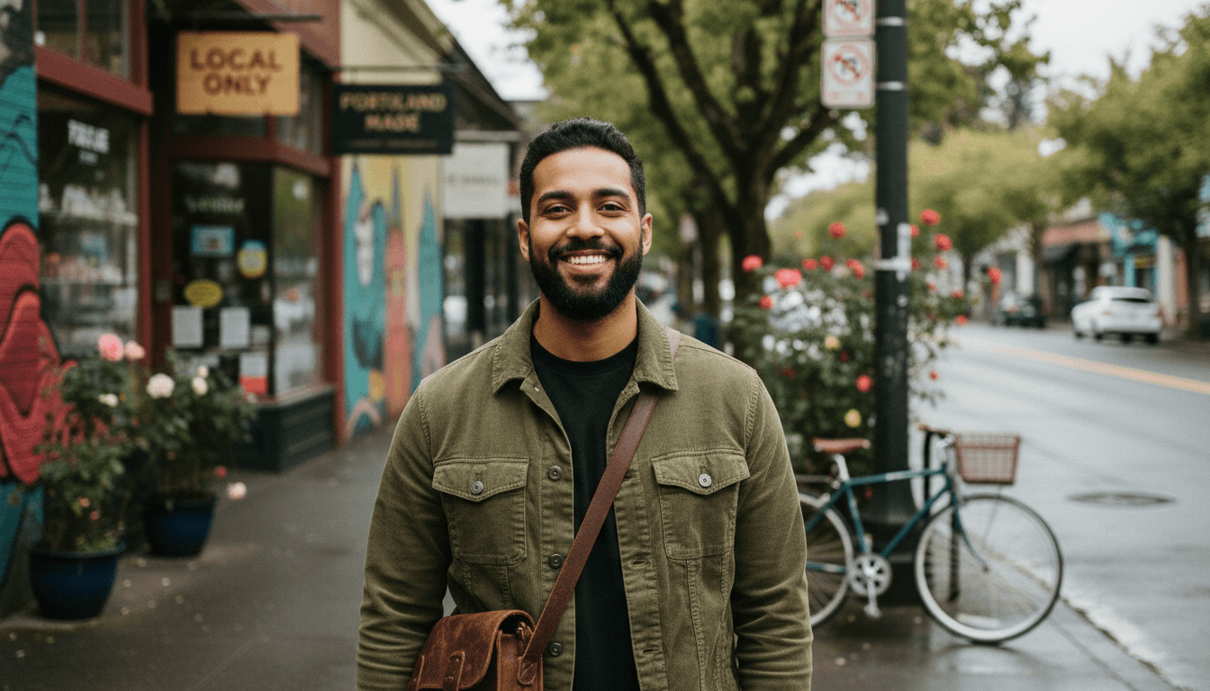 business headshot example showcasing Hawthorne neighborhood style in Portland