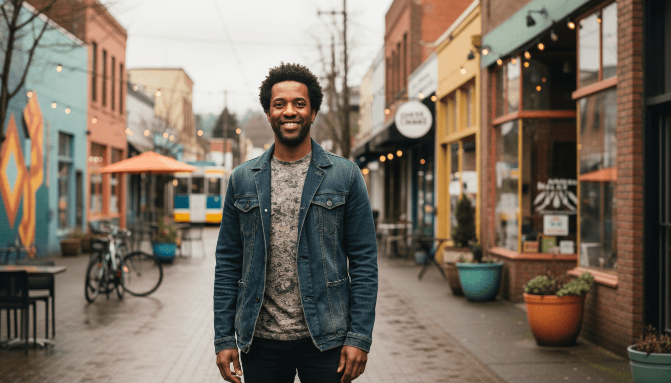 business headshot example showcasing Mississippi Avenue neighborhood style in Portland