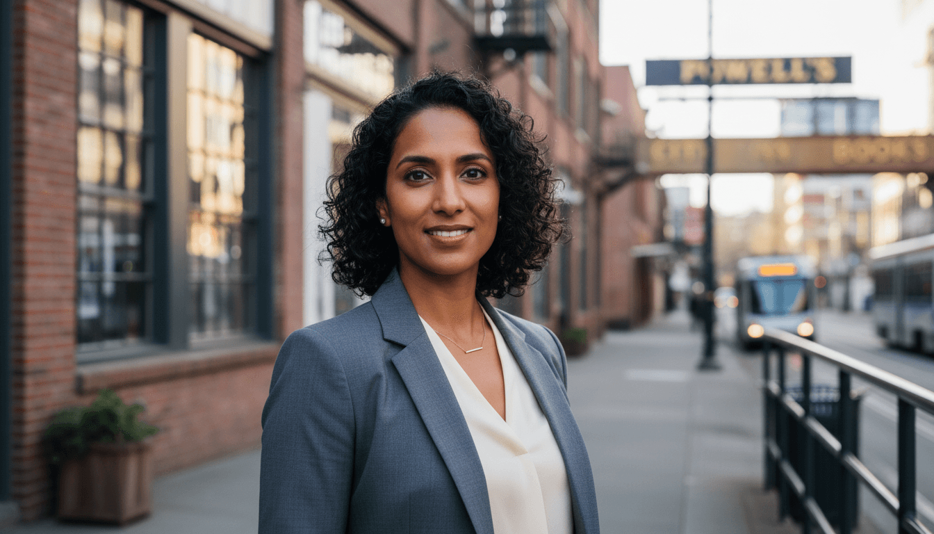 Professional headshot example showcasing Pearl District neighborhood style in Portland