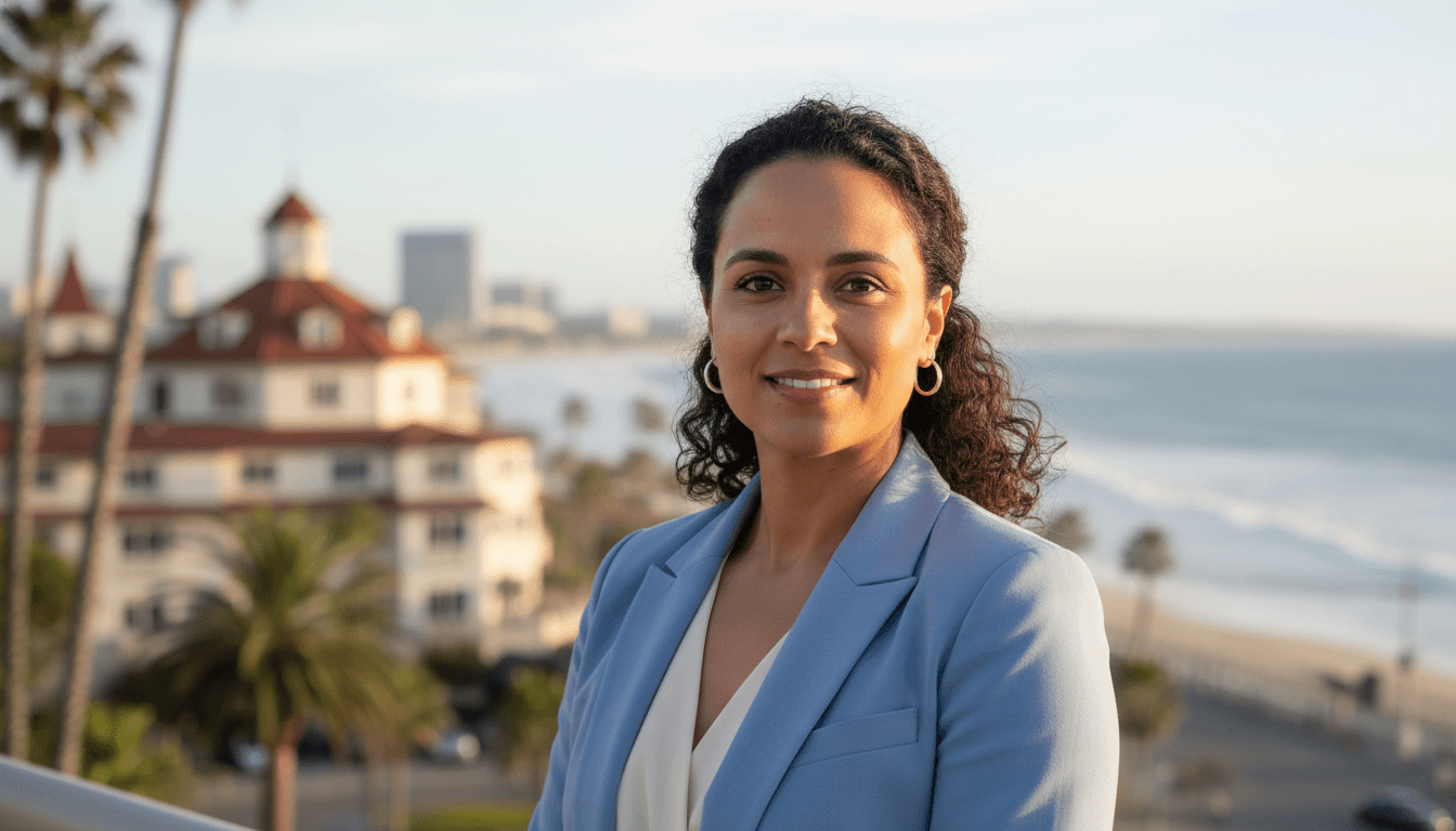 Professional headshot example showcasing Coronado neighborhood style in San Diego
