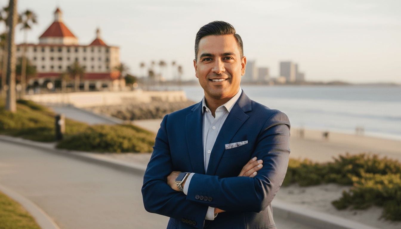 executive headshot example showcasing Coronado neighborhood style in San Diego