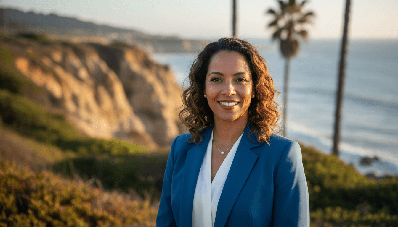 Professional headshot example showcasing Del Mar neighborhood style in San Diego