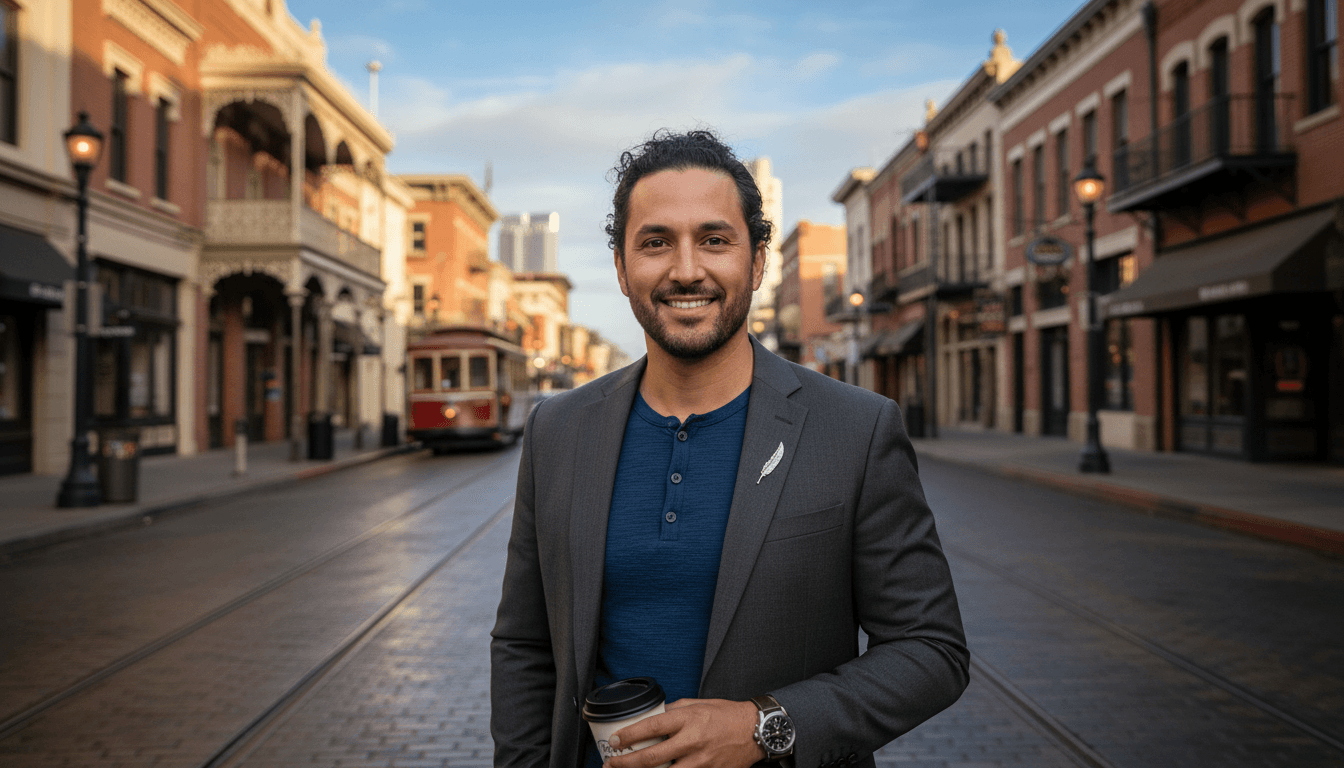 business headshot example showcasing Gaslamp Quarter neighborhood style in San Diego