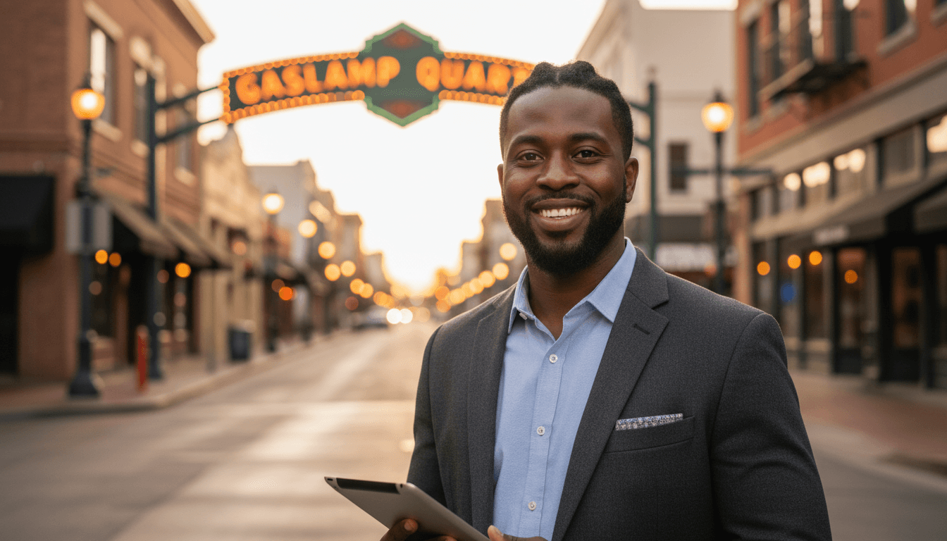 executive headshot example showcasing Gaslamp Quarter neighborhood style in San Diego