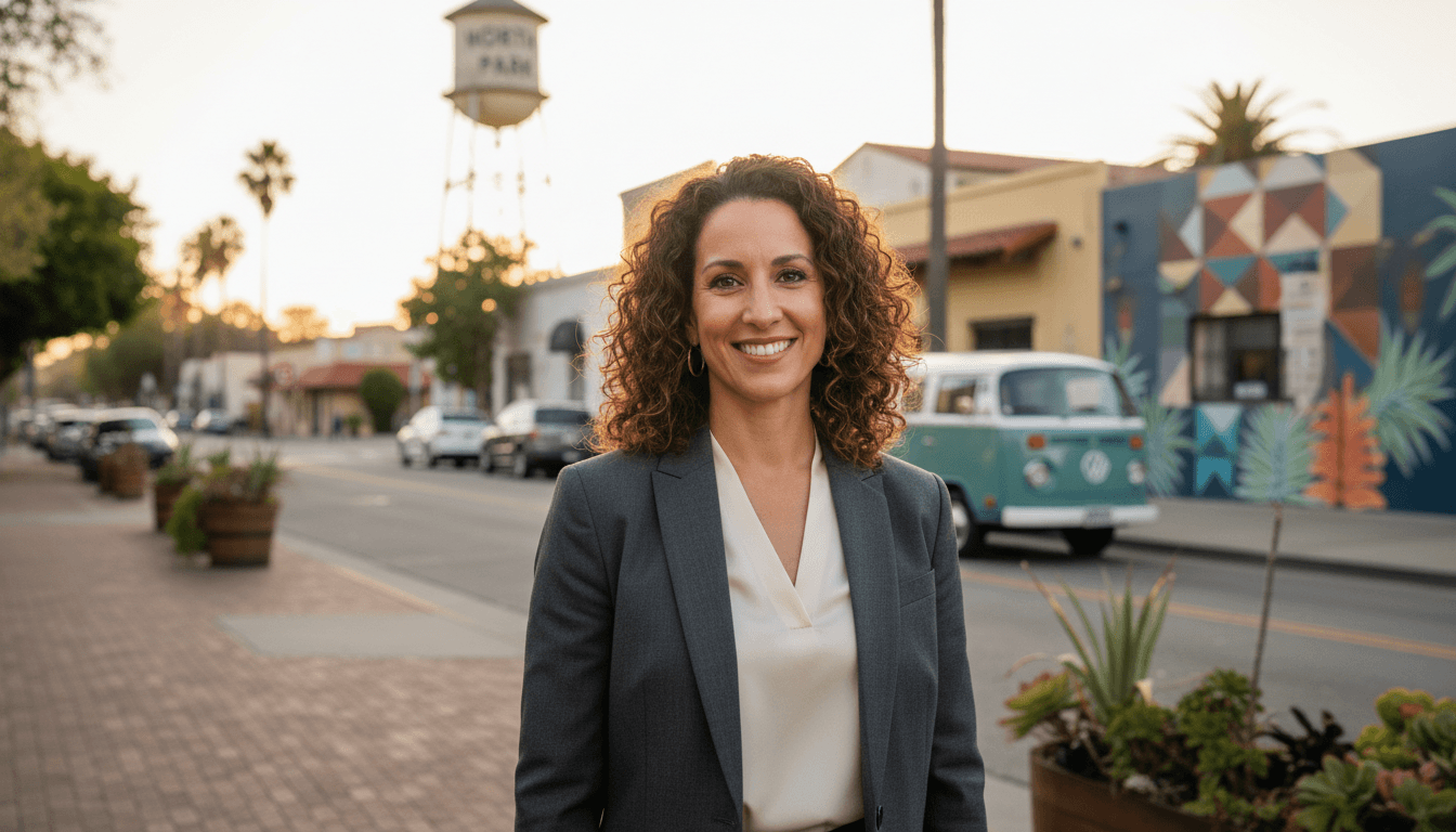 Professional headshot example showcasing North Park neighborhood style in San Diego