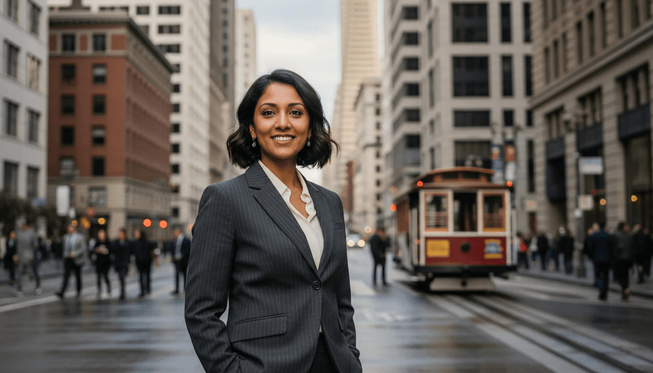Professional headshot example showcasing Financial District neighborhood style in San Francisco