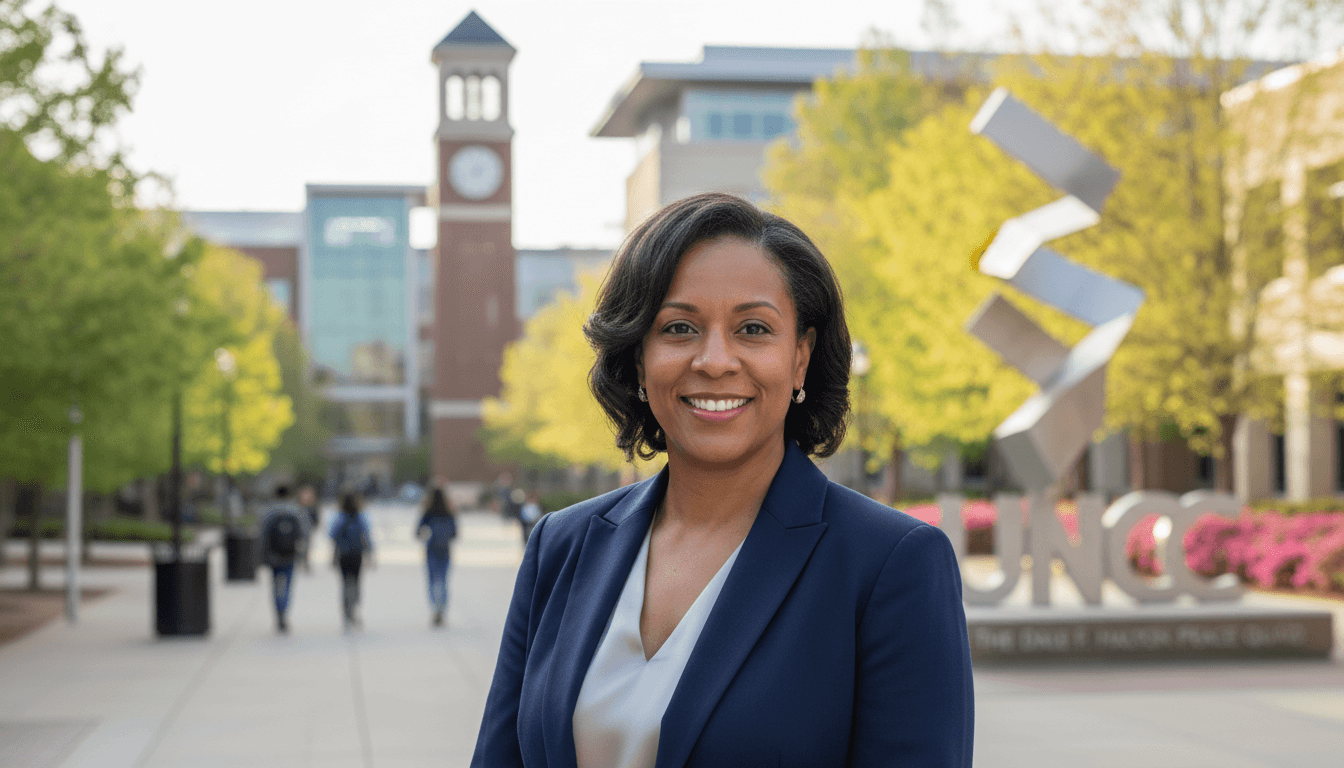 Professional headshot example showcasing University City neighborhood style in Charlotte