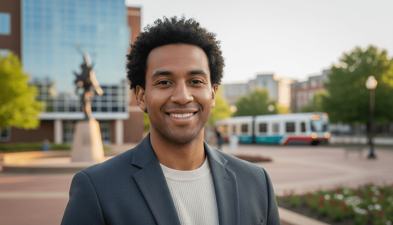 business headshot example showcasing University City neighborhood style in Charlotte