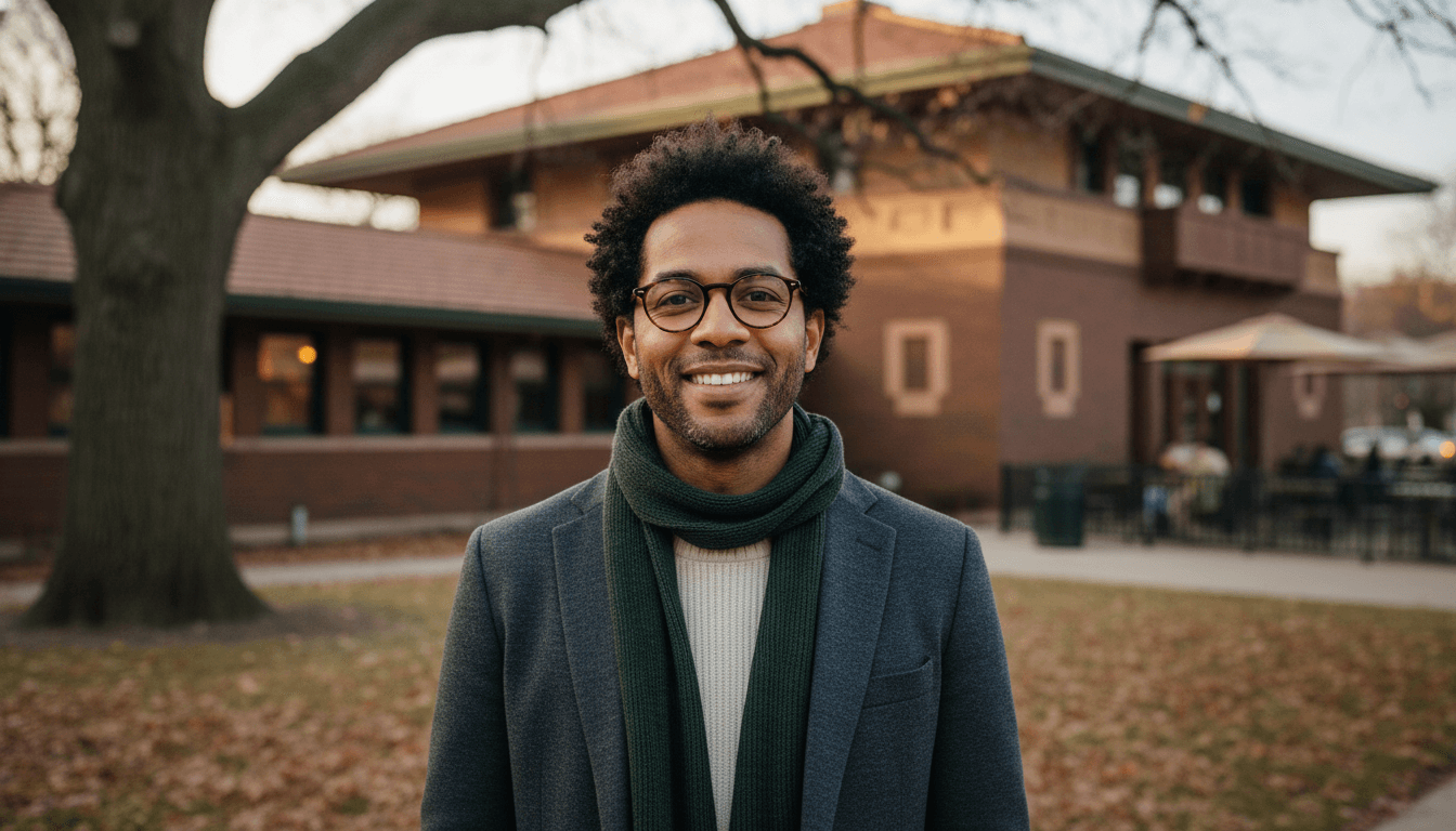 business headshot example showcasing Oak Park neighborhood style in Chicago
