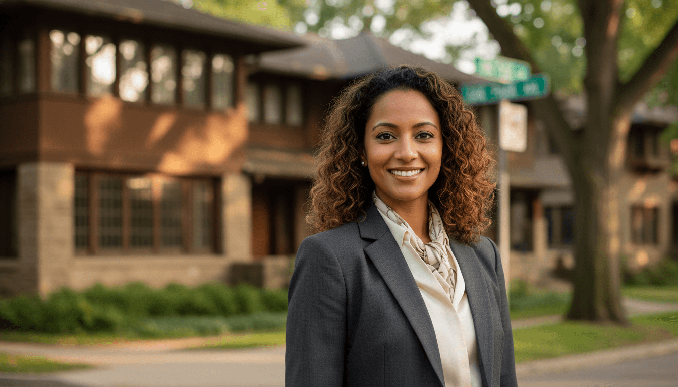 corporate portrait example showcasing Oak Park neighborhood style in Chicago