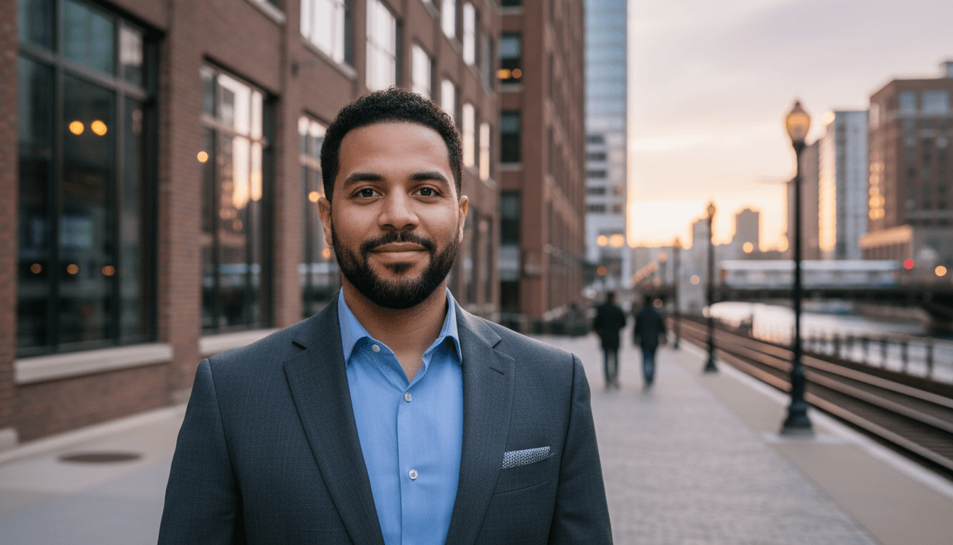 executive headshot example showcasing River North neighborhood style in Chicago