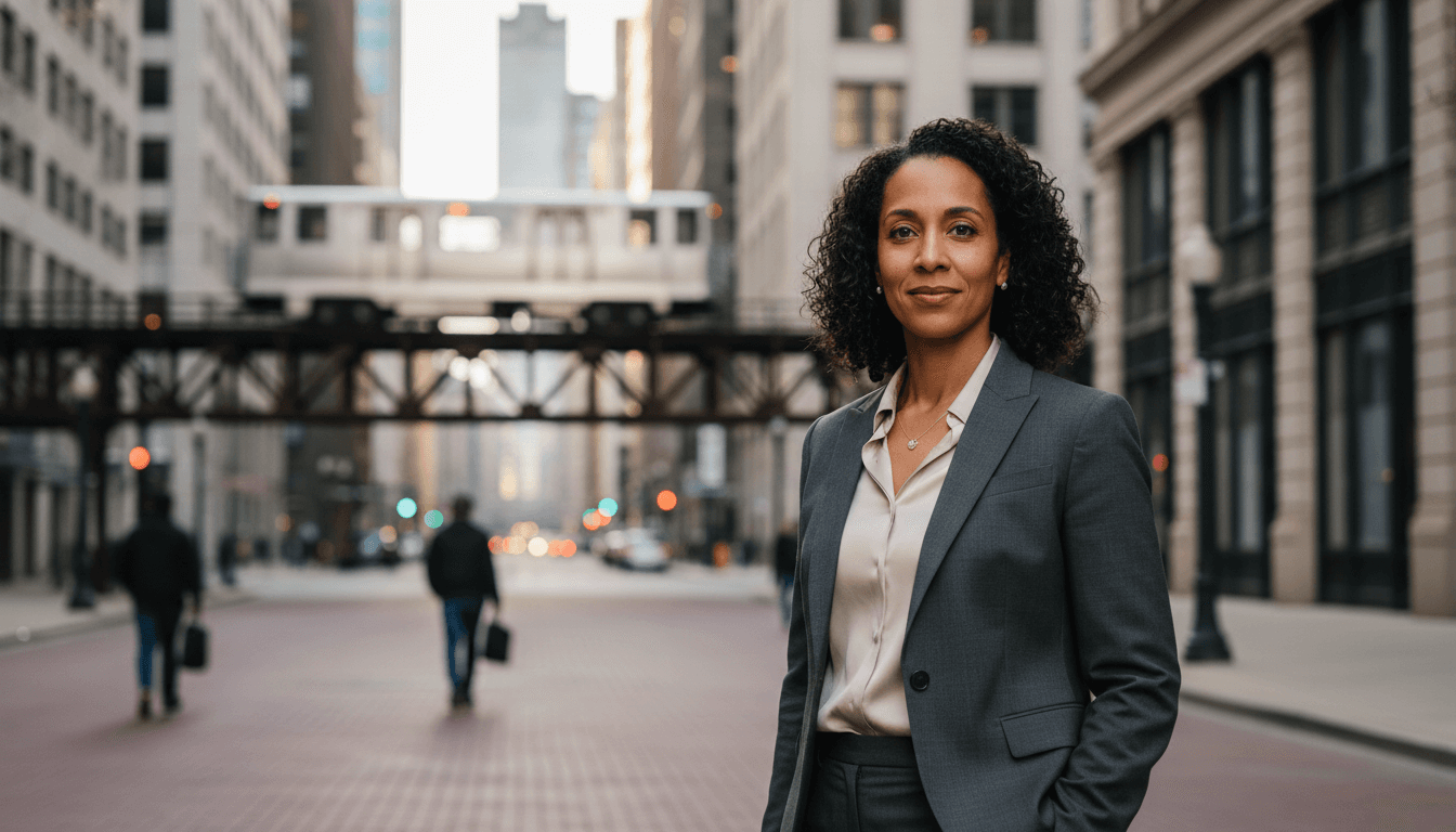 Professional headshot example showcasing The Loop neighborhood style in Chicago