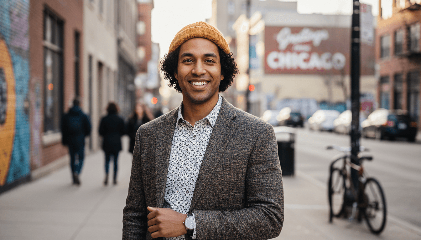 business headshot example showcasing Wicker Park neighborhood style in Chicago