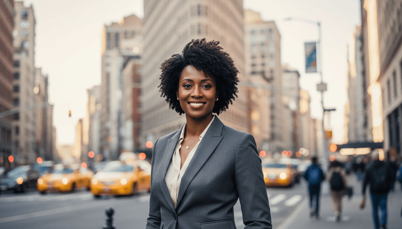 Professional headshot example showcasing Manhattan neighborhood style in New York