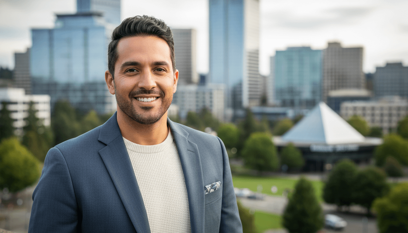 business headshot example showcasing Bellevue neighborhood style in Seattle